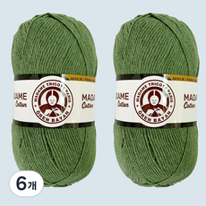 DIKTAS Madame Cotton棉質混紡毛線 2入, 54. 海綠, 6個