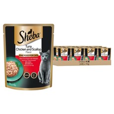 Sheba 希寶 鮮饌包 貓主食餐包, 鮪魚 + 雞肉 + 鰹魚, 70g, 24包