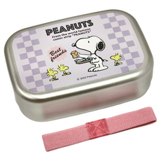 Skater 鋁製便當盒 664182 9.7 x 13.4 x 4.2cm 370ml, Snoopy, 1個