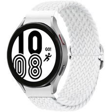 스페이스쉴드 갤럭시 워치 날개형 버클 브레이드 솔로루프 스트랩 20mm, 화이트