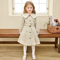 WALTONKIDS 女童Sera附腰帶風衣