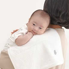 Bamboo bebe 嬰兒拍嗝墊, 白色, 1入