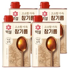 백설 고소함가득 참기름, 500ml, 4개