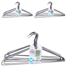 巧用 竹炭和風衣架 肩寬43cm 3組 淺灰色 衣物收納