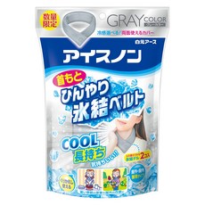 Hakugen Earth 白元 冰爽頸部降溫帶 雙面冷感布套 + 冰結凝膠 2個, 1組