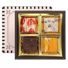 Mengxiang82 夢想 Q彈餅乾 經典禮盒組, 原味 + 巧克力 + 草莓 + 芒果, 1套