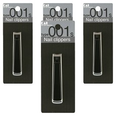 KAI 貝印 指甲剪 + 透明收納盒 S號套組, 黑色, 4套