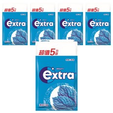Extra 益齒達 潔淨無糖口香糖 薄荷口味, 140g, 5袋