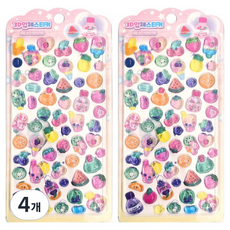 리배낭 3D 입체 스티커 8, 혼합색상, 4개