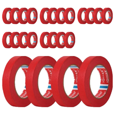 iQIHAN 彩色遮蔽膠帶 紅色 20 mm x 20 m, 24個