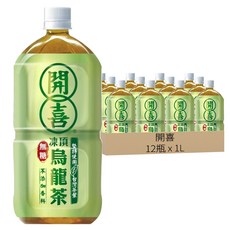 開喜 烏龍茶 無糖, 1L, 12瓶