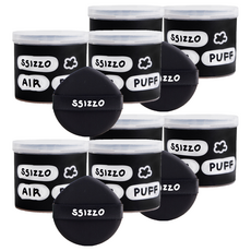 Seajo緊密氣墊粉撲 7入, 8個, 黑色