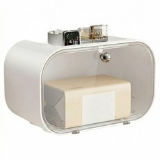 小麥購物 免打孔壁掛式廁所置物架 L162, 透白色, 1層