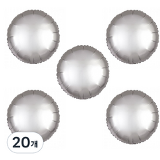 아나그램 파티쇼 라운드 새틴럭스 은박풍선 45cm, 플래티늄, 20개