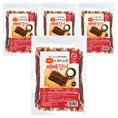 해야미 매콤 빼빼징어 오징어소면, 100g, 4개