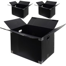 코멧 두꺼운 이사박스 3T 고급 벨크로형 3호~7호, 블랙, 3개