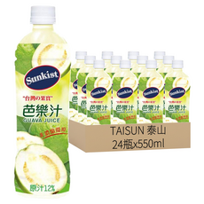 TAISUN 泰山 Sunkist 芭樂汁, 550ml, 24瓶