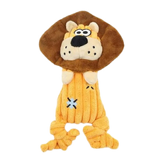 菲尼斯 非洲草原 奶油獅，耐咬燈芯條材質，可愛造型，磨牙潔齒，內置發聲器, 19.5 x 13 cm, 1個