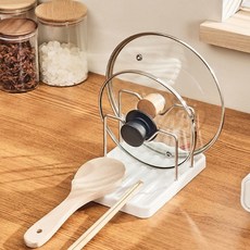 chinada 鍋蓋廚具架, 白色, 1個