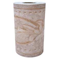 iINDOORS 歐風加厚踢腳線 腰線貼, 自帶背膠, 立體花壓紋, 耐磨耐用, 500 x 10cm, I款 棕色