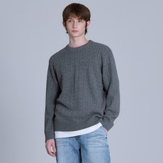 BASIC HOUSE 麻花圓領針織衫 LYKT7101