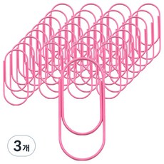 탑피아 간편한 빅 클립 핑크 5cm, 3개, 50개입
