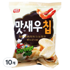 코스모스제과 맛새우칩, 25g, 10개