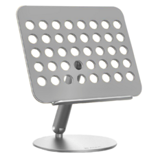 亞果元素 ADAM elements Mac 360 鋁合金旋轉摺疊式支架 靈活支架設計 0-360°全方位角度調整 適用於各種尺寸的 MacBook, Pad 360, 銀色, 1個