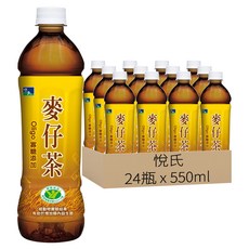 悅氏 麥仔茶, 550ml, 24瓶