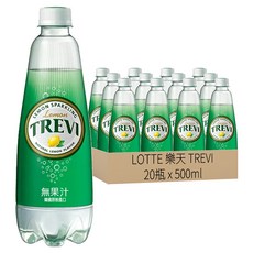 LOTTE 樂天 TREVI 氣泡水, 500ml, 20瓶