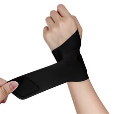 Komosco 薄款運動護腕 2入, 1個, 黑色