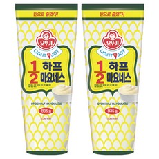 오뚜기 LIGHT & JOY 1/2 하프 마요네스, 835g, 2개