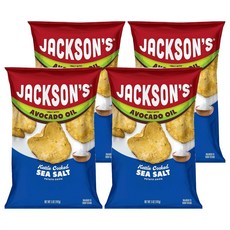 잭슨스 아보카도 오일 감자칩 씨솔트, 142g, 4개