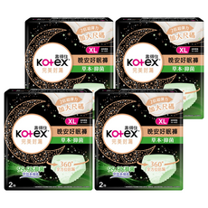 Kotex 靠得住 抑菌好眠褲 褲型衛生棉, XL(腰圍35~48吋), 2件, 4包