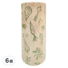 SHIMOYAMA 本色蔬菜印花竹纖維懶人抹布50撕, 6個