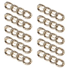 코오미 체인형 브로치핀 셀프 허리 줄이기 조절 클립 옷핀 5W0942, 10개, 큐빅 골드