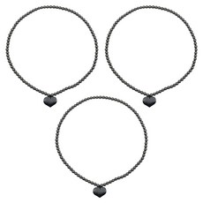 鈦赫茲愛心項鍊 圓珠部分6mm 愛心高寬厚1.9*2.5*0.8公分, 3條