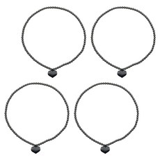 鈦赫茲愛心項鍊 圓珠部分6mm 愛心高寬厚1.9*2.5*0.8公分, 4條