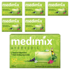 Medimix 綠寶石皇室藥草浴 美肌皂，阿育吠陀古法，草本精華，適合各種膚質, 125g, 6個