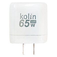 Kolin 歌林 65W Dual Port 氮化鎵 充電器 PD QC 3.0 輕巧便攜 白色 KEX-DLAU44