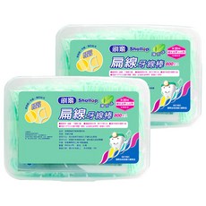Shallop 刷樂 扁線牙線棒 薄荷味, 800支, 2盒