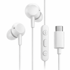 PHILIPS 飛利浦 Type-C 入耳式內建DAC有線耳機 3鍵控制器 相容於筆電 Apple 三星, 白色, TAE5008