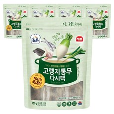 해표 고랭지통무 다시팩, 150g, 5개