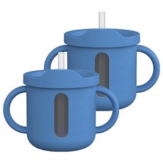 주니 실리콘 멀티컵, 220ml, 2개, 블루