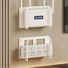EVENLIV 셋톱박스 공유기 거치대, 화이트, 2개