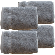 興隆毛巾 雅痞雙股美棉毛巾 灰色 76 x 35cm 台灣製造, 4條