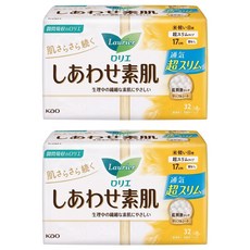 Laurier 蕾妮亞 舒膚Free 素肌衛生棉 日用型, 17cm, 32片, 2包