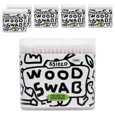 SSIZZO 基本款木質棉花棒, 200入, 6個