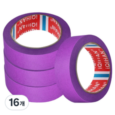 iQIHAN 다다 칼라 마스킹 테이프 15mm x 20m, 보라, 16개