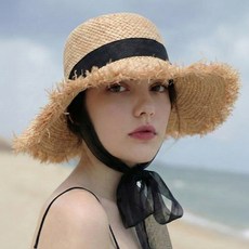 whitesands 飄逸蝴蝶結愛麗絲拉菲草帽